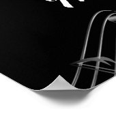 Zwart wit aangepaste foto muziek verjaardag welkom poster (Hoek)