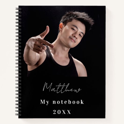 Zwart wit aangepaste foto notitieboek (Voorkant)