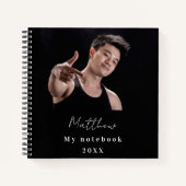 Zwart wit aangepaste foto notitieboek (Voorkant)