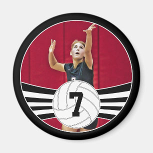 Zwart-wit aangepaste foto Volleyball Magnet