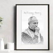 Zwart-wit aangepaste foto voor uitvaartonplechtigh poster