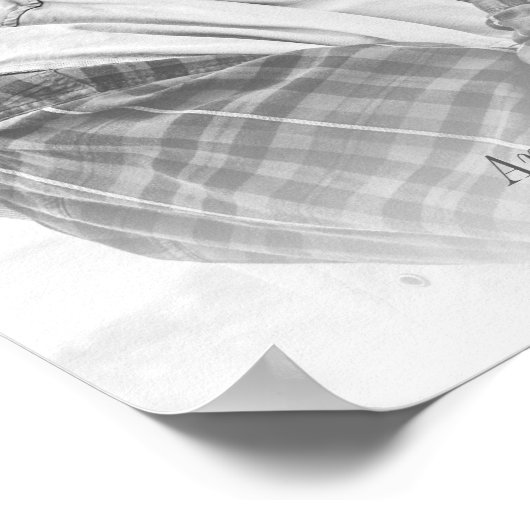 Zwart-wit aangepaste foto voor uitvaartonplechtigh poster (Hoek)