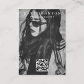 Zwart-wit aangepaste fotosjabloon visitekaartje (Voorkant)