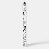 Zwart-wit aangepaste kattenfoto en naam  Case-Mate iPhone case (Achterkant / Links)