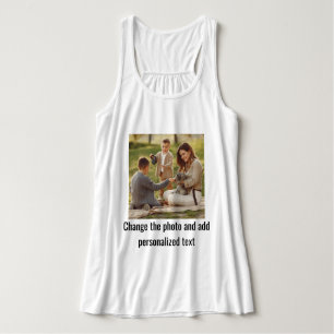 Zwart-wit aangepaste kattenmoeder familiehuisdier tanktop