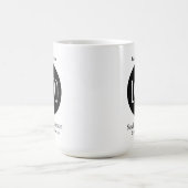 Zwart-wit aangepaste logo koffiemokken mokken (Center)