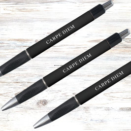 Zwart wit aangepaste motto slogan motivatie pen