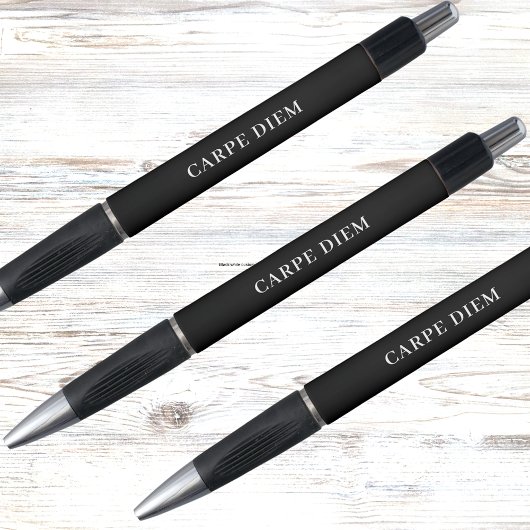 Zwart wit aangepaste motto slogan motivatie pen
