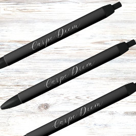 Zwart wit aangepaste motto slogan script zwarte inkt pen