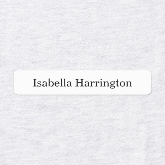 Zwart/Wit Aangepaste naam Iron-On stof kleding Labels (Design 1)