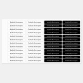 Zwart/Wit Aangepaste naam Iron-On stof kleding Labels (Vel)