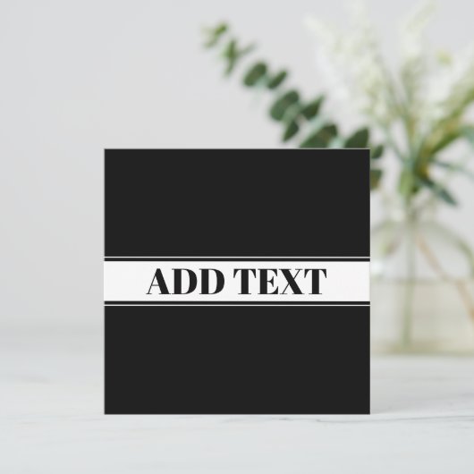 Zwart & Wit Aangepaste Naam Streep (Staand voorkant)