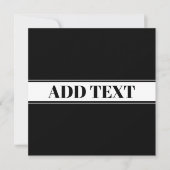 Zwart & Wit Aangepaste Naam Streep (Voorkant)