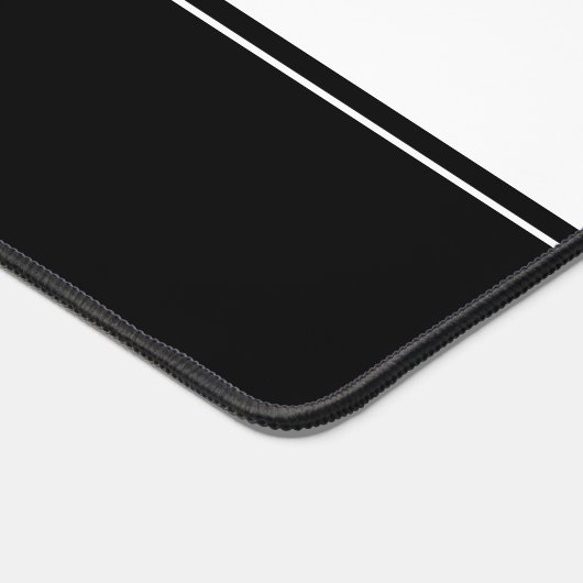 Zwart-wit aangepaste tekststreep bureaumat (Hoek)