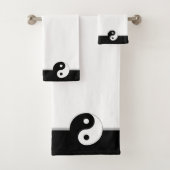 Zwart-wit aangepaste Yin Yang Bad Handdoek (Insitu)