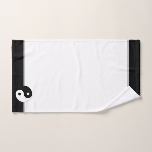 Zwart-wit aangepaste Yin Yang Bad Handdoek (Handdoek)