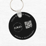 Zwart wit Aangepaste zakelijke Logo Qr-codescan to Sleutelhanger<br><div class="desc">Bevorder uw bedrijf met deze eenvoudige sleutelhanger,  met aangepaste logo,  QR-code en tekst. Voeg eenvoudig uw logo en andere gegevens toe door op de optie "personaliseren" te klikken.</div>