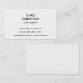 Zwart wit aantrekkelijk professioneel Visitekaartj Visitekaartje (Voorkant / Achterkant)