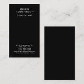 Zwart wit, aantrekkelijk, verticaal grafisch Visit Visitekaartje (Voorkant / Achterkant)