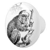  zwart wit aap home decor knop (Rechts)