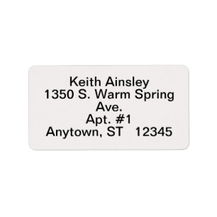 Zwart wit Abstract 4-line retourlabel Etiket