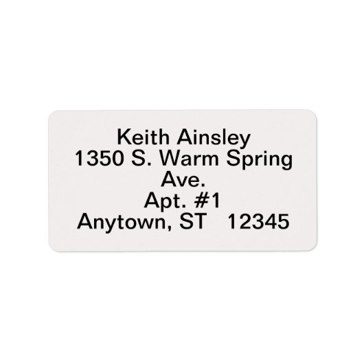 Zwart wit Abstract 4-line retourlabel Etiket (Voorkant)