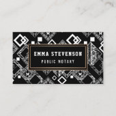 Zwart wit abstract, abstract visitekaartje (Voorkant)