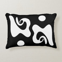 Zwart-wit abstract accent kussen