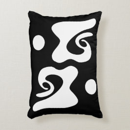 Zwart-wit abstract accent kussen