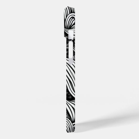 Zwart & Wit Abstract Afro-Amerikaanse Vrouwen Case-Mate iPhone Case (Achterkant / Links)