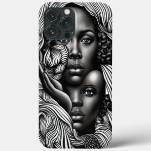 Zwart & Wit Abstract Afro-Amerikaanse Vrouwen Case-Mate iPhone Case
