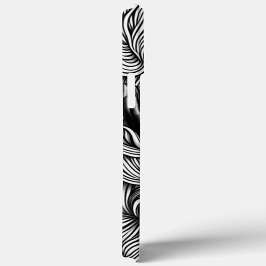 Zwart & Wit Abstract Afro-Amerikaanse Vrouwen Case-Mate iPhone Case (Achterkant / Rechts)