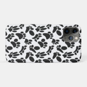 Zwart-wit Abstract Art Dog Paw Print Case-Mate iPhone Case (Achterkant (horizontaal))