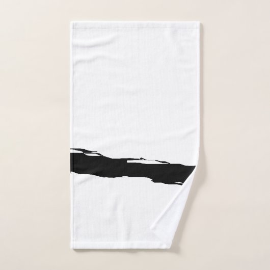 Zwart wit abstract bad handdoek (Handdoek)