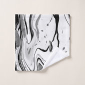 Zwart wit Abstract Bad Handdoek (Wasdoekje)