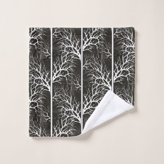 Zwart-wit abstract bad handdoek (Wasdoekje)