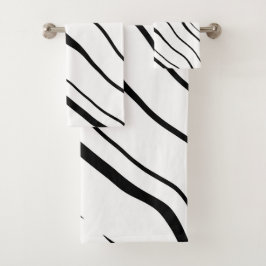 Zwart-wit abstract bad handdoek