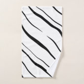 Zwart-wit abstract bad handdoek (Handdoek)