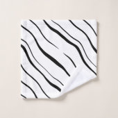 Zwart-wit abstract bad handdoek (Wasdoekje)