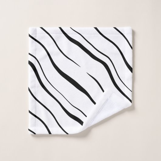 Zwart-wit abstract bad handdoek (Wasdoekje)
