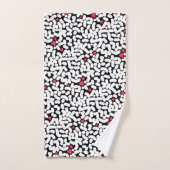 Zwart wit abstract bad handdoek (Handdoek)