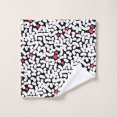Zwart wit abstract bad handdoek (Wasdoekje)