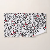 Zwart wit abstract bad handdoek (Handdoek)