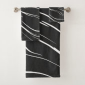 Zwart-wit abstract bad handdoek (Insitu)