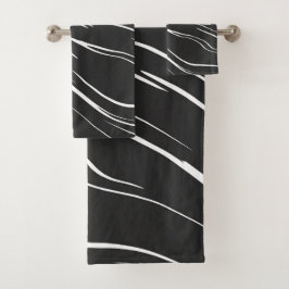 Zwart-wit abstract bad handdoek