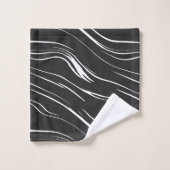 Zwart-wit abstract bad handdoek (Wasdoekje)