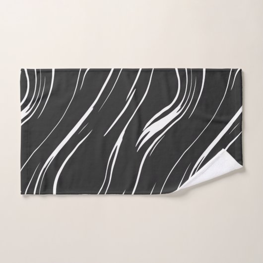 Zwart-wit abstract bad handdoek (Handdoek)