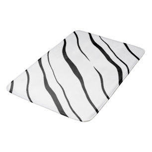 Zwart-wit abstract badmat