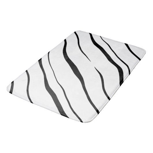Zwart-wit abstract badmat (Gekanteld)