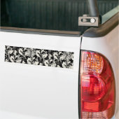Zwart wit abstract blad patronen bumpersticker (Op Truck)